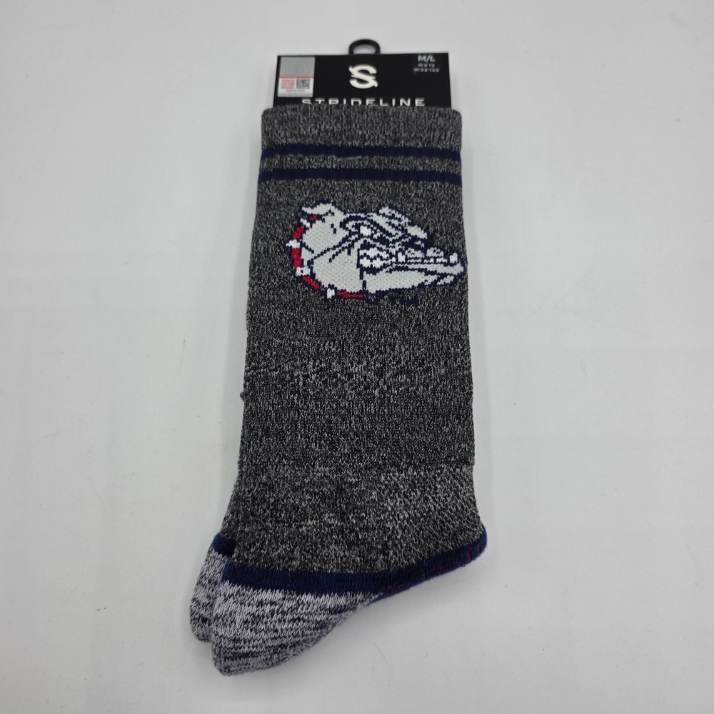 STRIDELINE Gonzaga Bulldogs NCAA Knee High Socks M/L Grey New Sports Outdoors